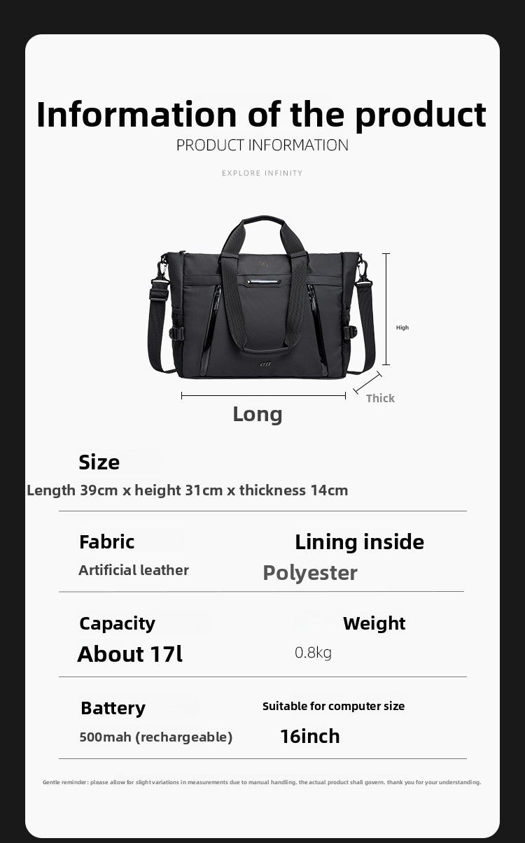 GYXX/Poseidon edge tote bag men's messenger bag shoulder bag briefcase 2025 new