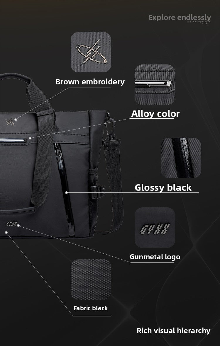 GYXX/Poseidon edge tote bag men's messenger bag shoulder bag briefcase 2025 new