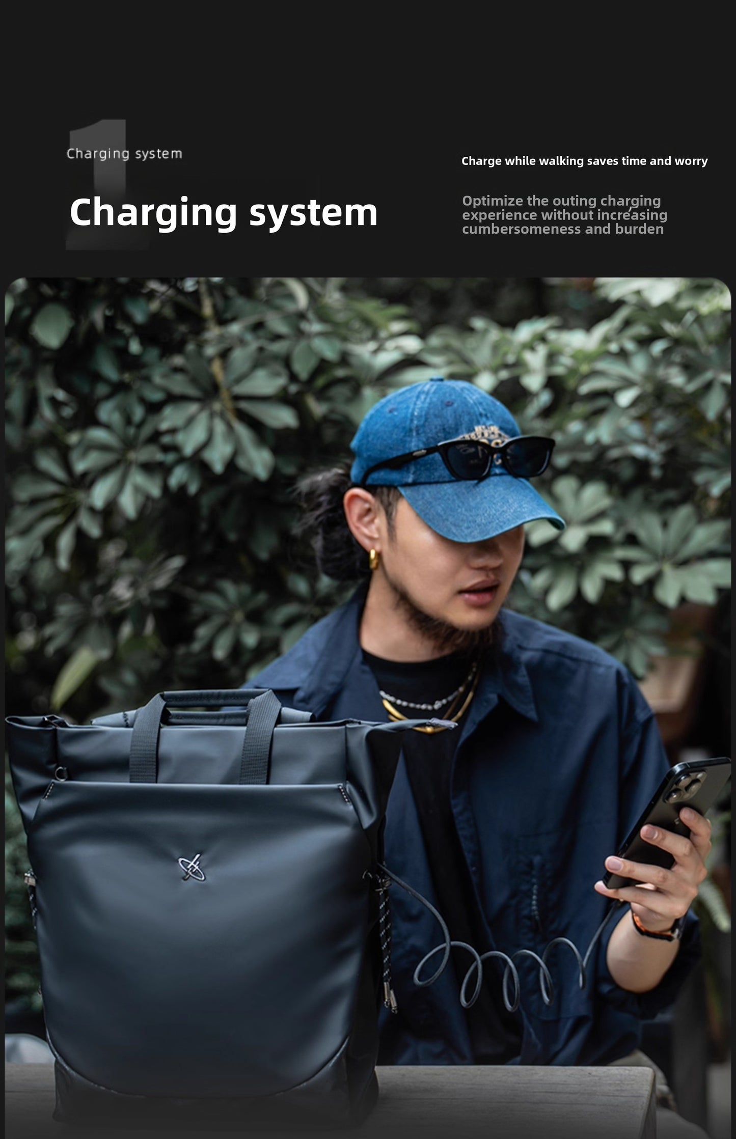 GYXX/Light and Shadow Planet Polar Star Backpack Men's and Women's Backpack Commuting Large Capacity Laptop School Bag